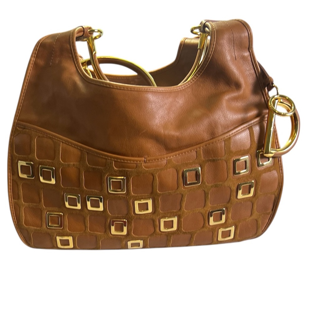 Christian Dior 61 Caramel Color Hobo with 2 Charms